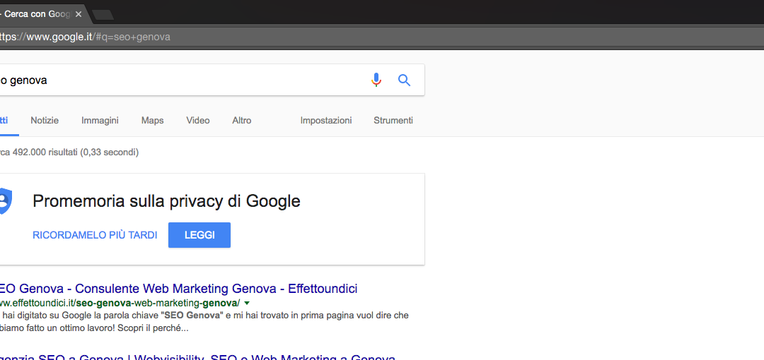 Ricerche in incognito: alcune informazioni utili