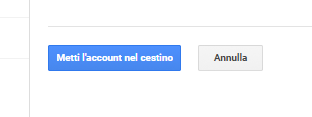 eliminare account analytics