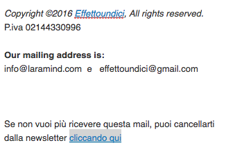 mailchimp footer