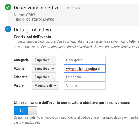 eventi google analytics