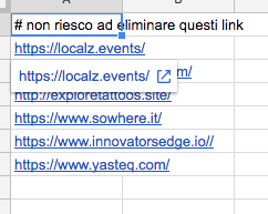 rimozione link