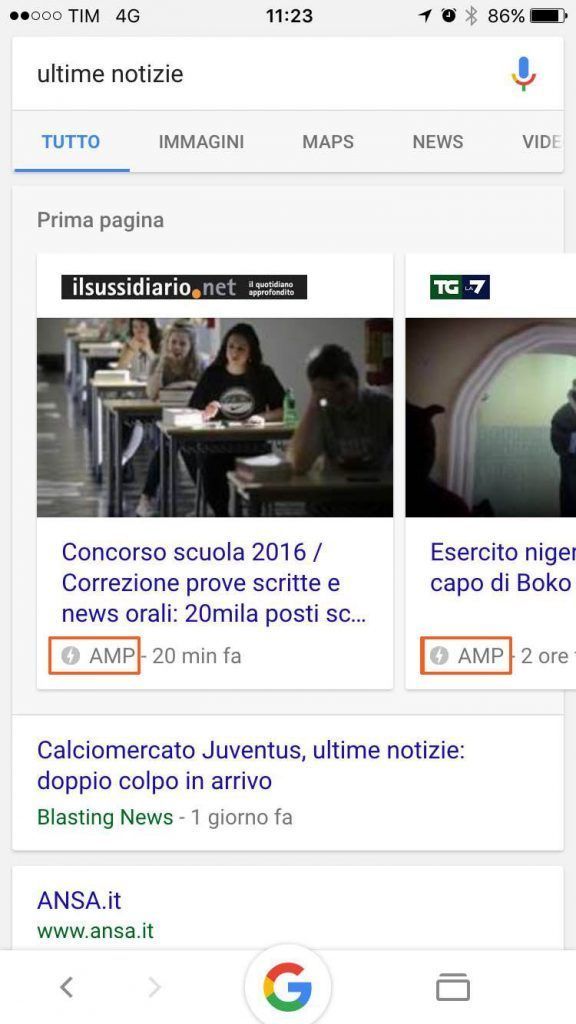 Contenuti AMP