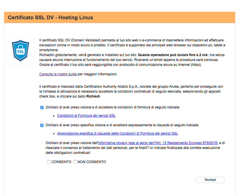 certificato SSL