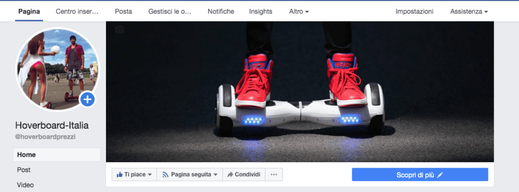 creazione pagina facebook